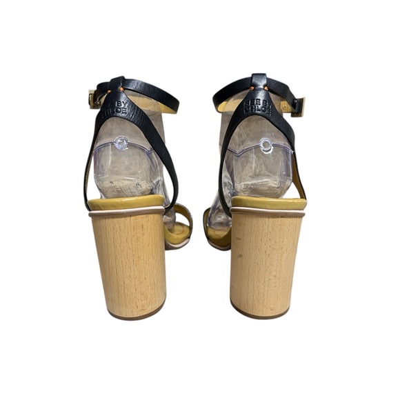 See by Chloé Black Leather Block Heel Sandals EU 40 U.S. 9.5 see sizing note - Picture 4 of 9